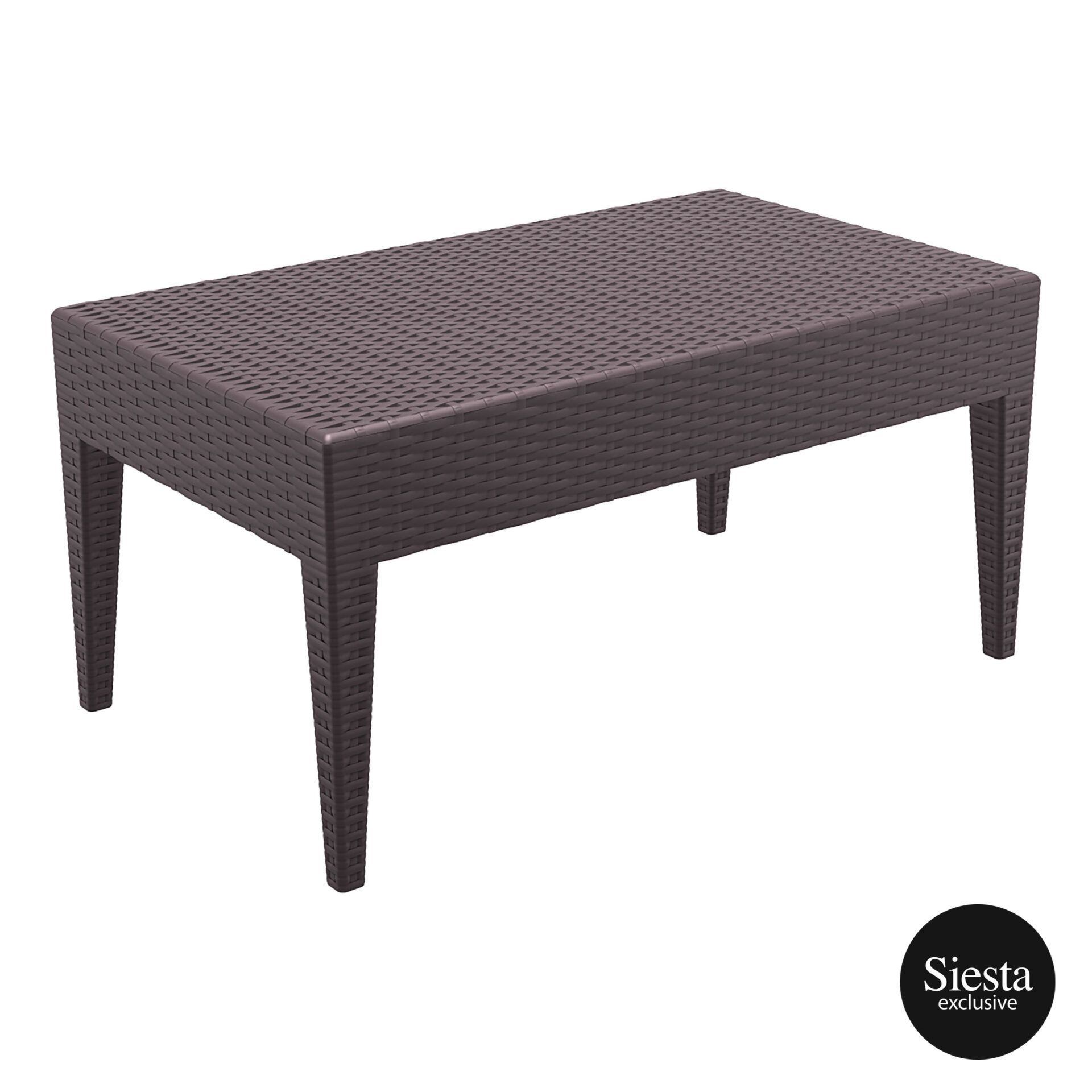 Resin Rattan Miami Tequila Lounge table brown front side