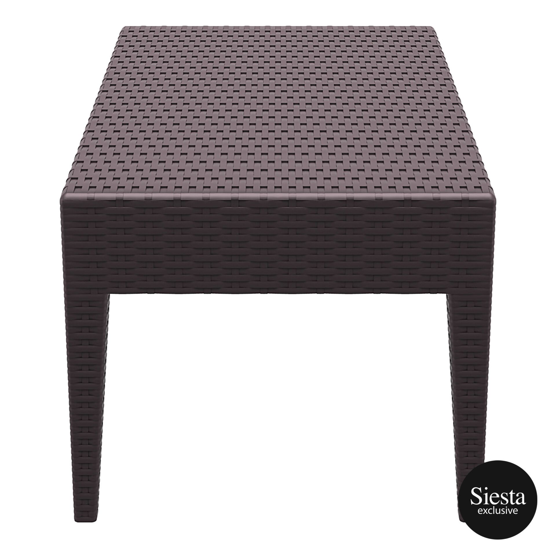 Resin Rattan Miami Tequila Lounge table brown short edge