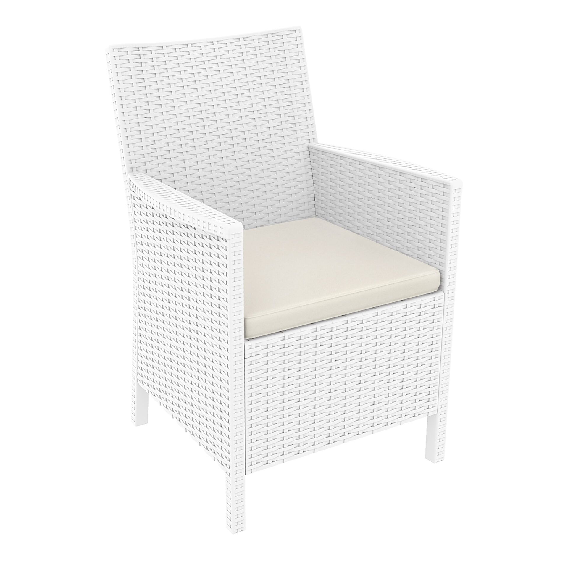 california tub chair cushion white front side