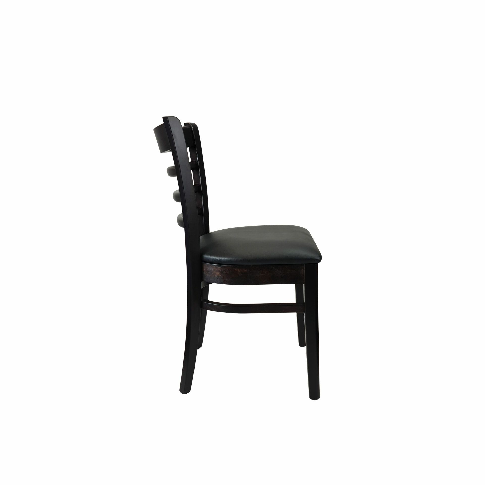 florence chair wenge.black cushion side