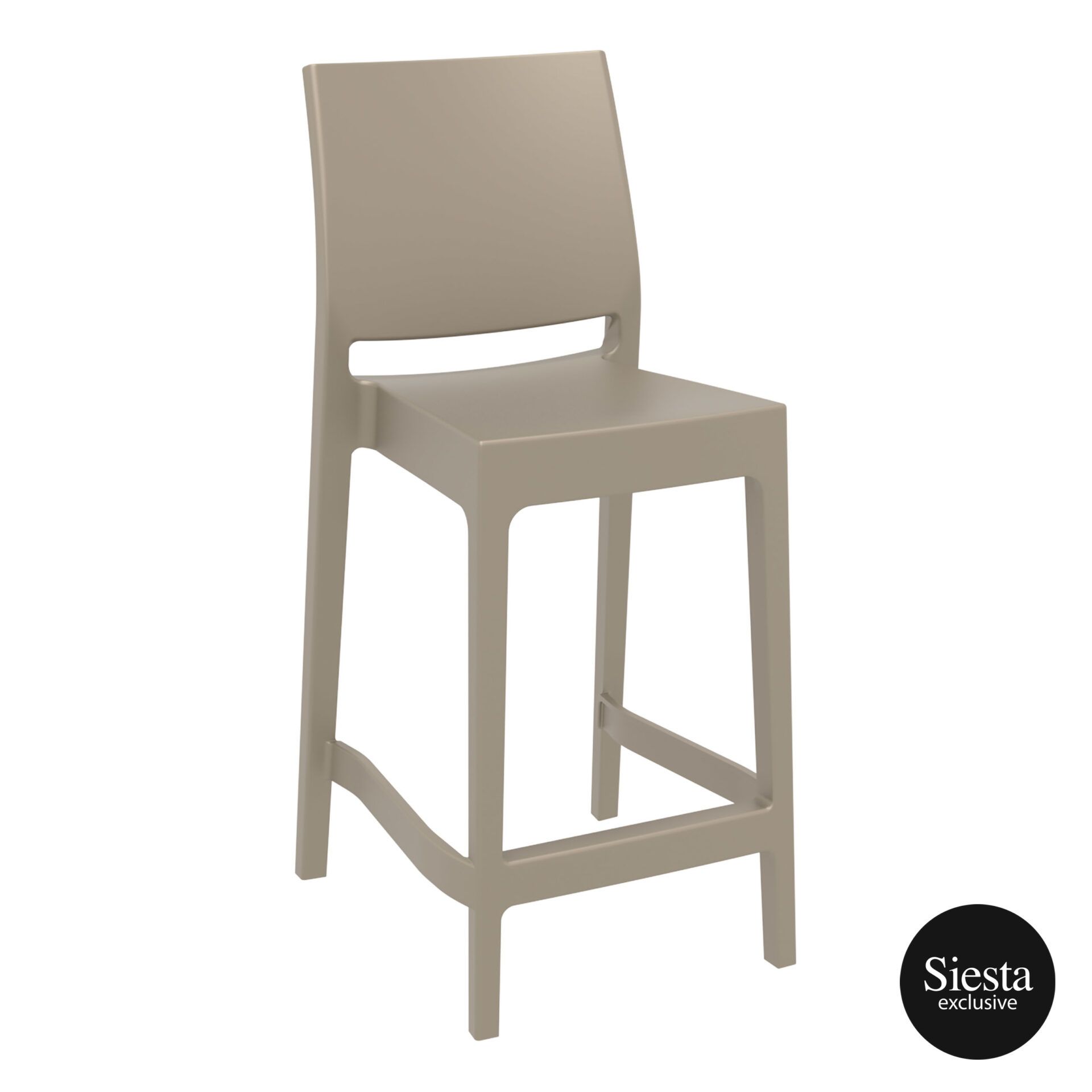 outdoor bar maya barstool 65 taupe front side 1