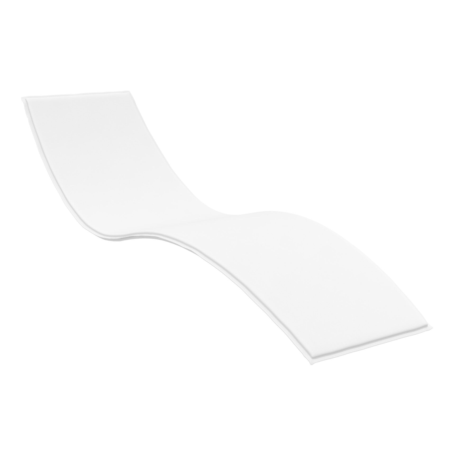 outdoor polypropylene slim sunlounger cushion white cushion