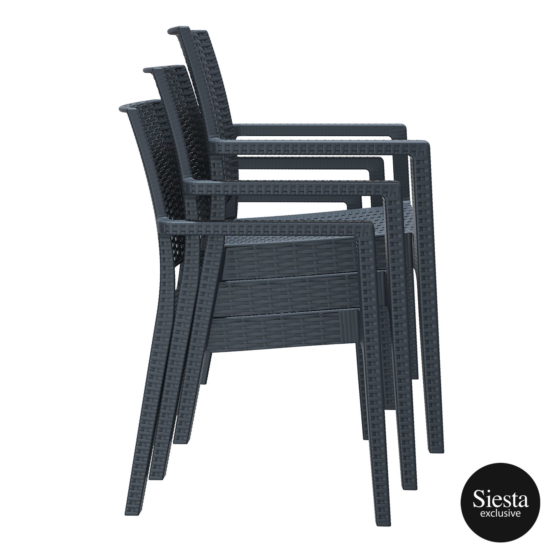 outdoor seating resin rattan ibiza armchair stack 1