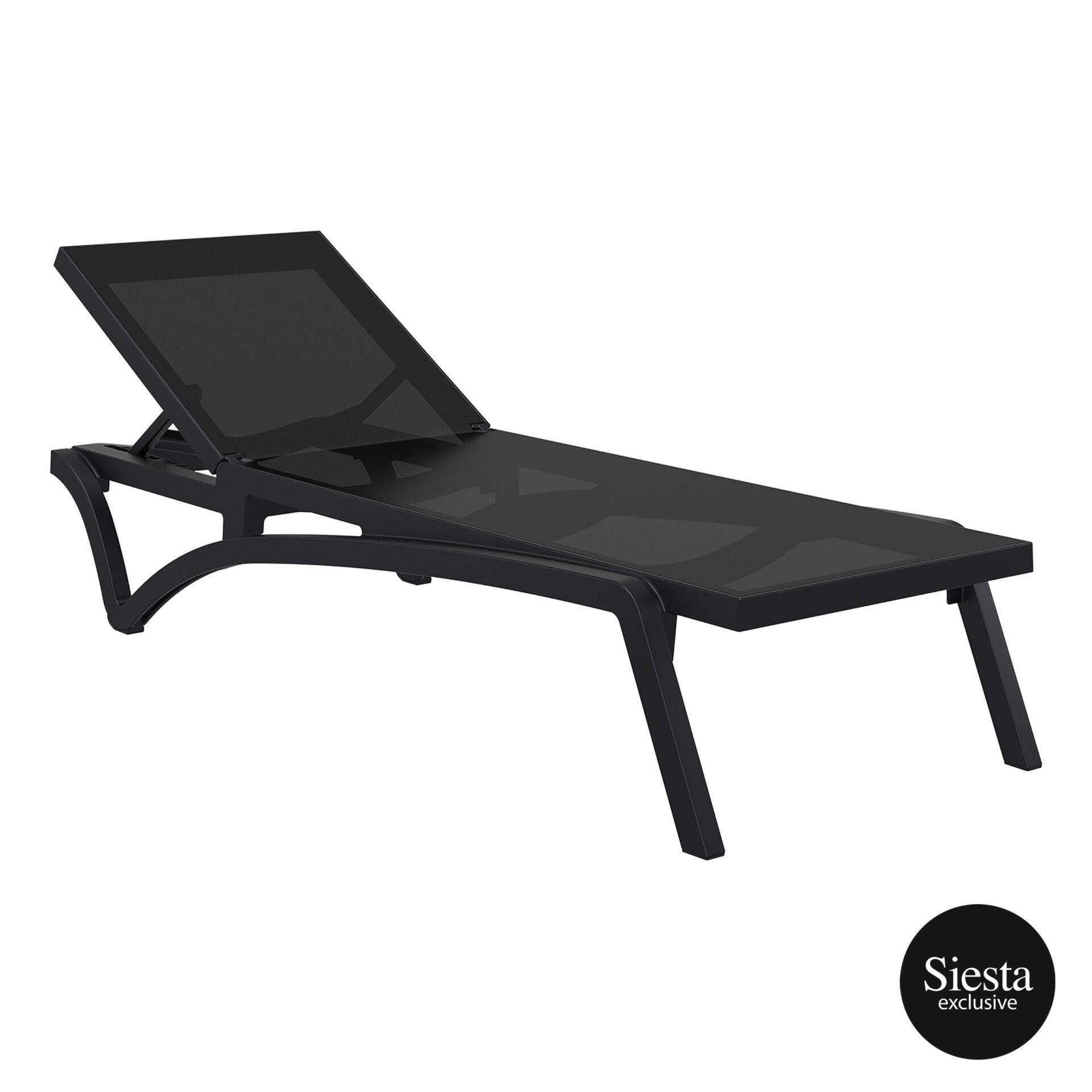 pool deck commercial pacific sunlounger black black front side 2