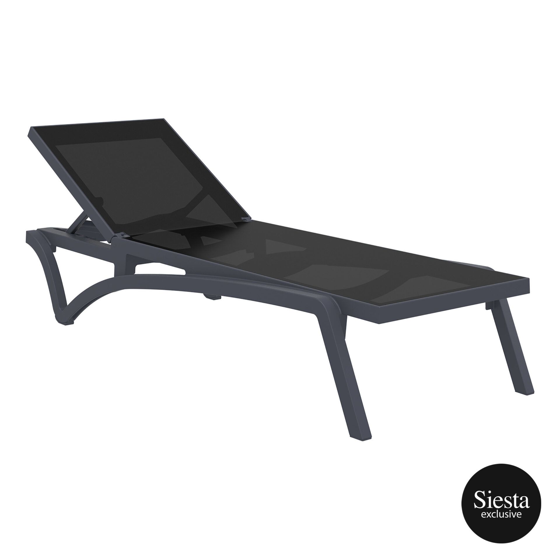 pool deck commercial pacific sunlounger darkgrey black front side 1