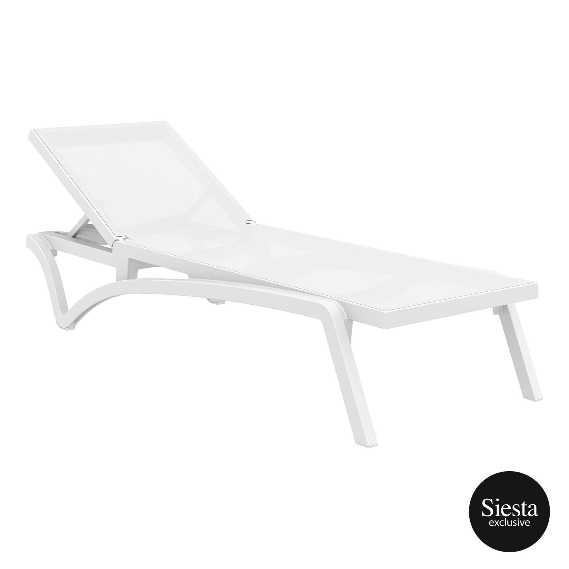 pool deck commercial pacific sunlounger white white front side