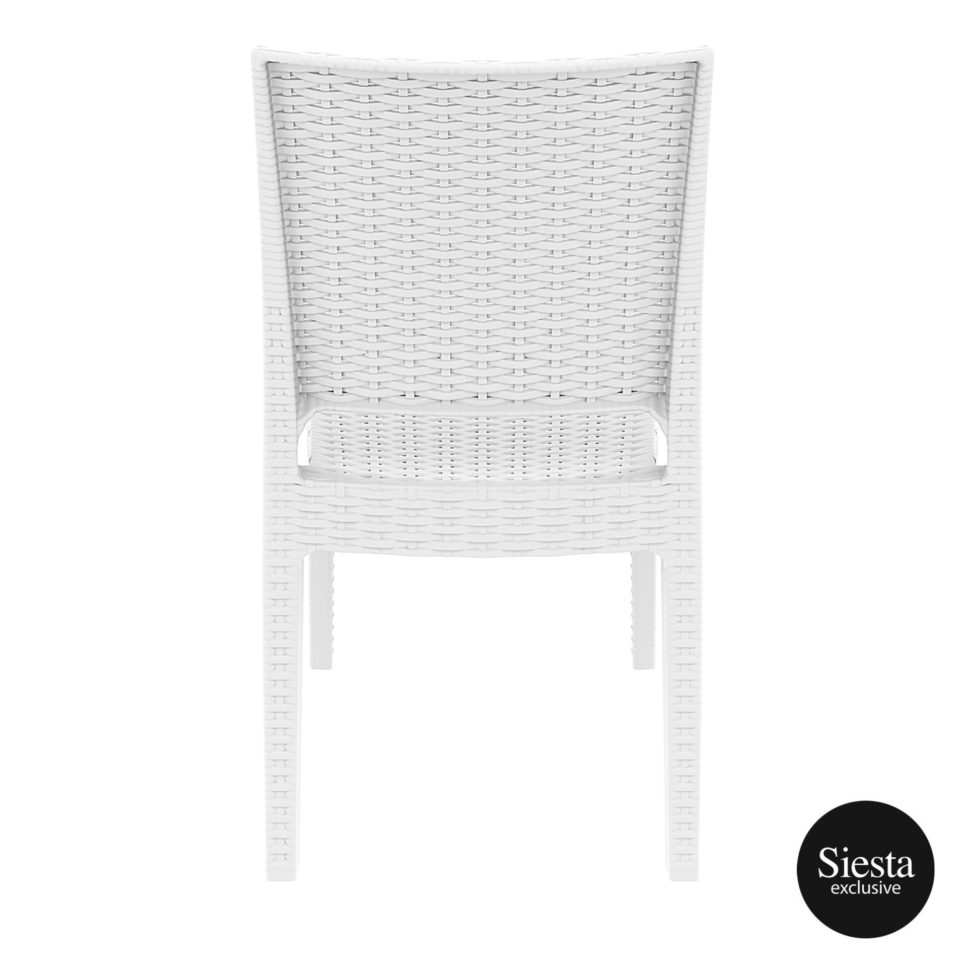 resin rattan dining florida chair white back 1
