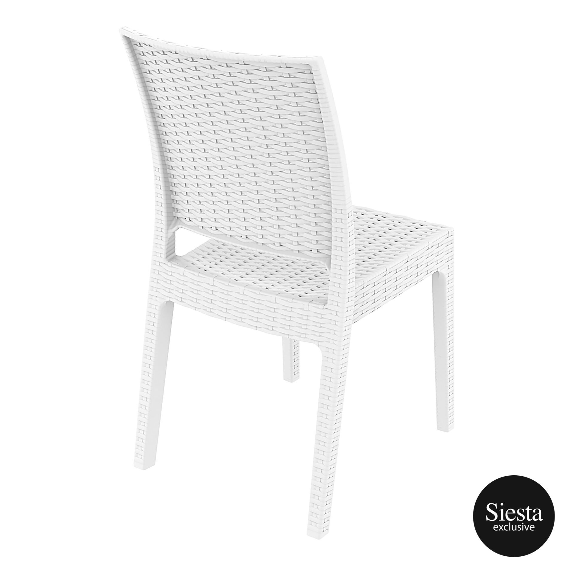 resin rattan dining florida chair white back side 1