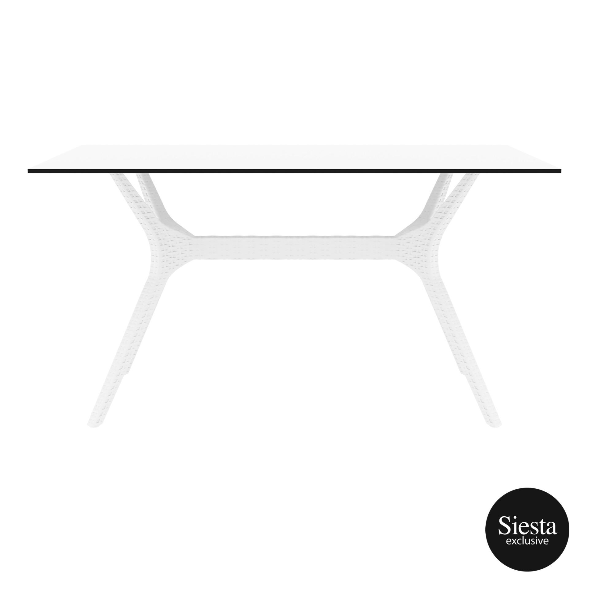 resin rattan polypropylene outdoor dining ibiza table 140 white long edge 1