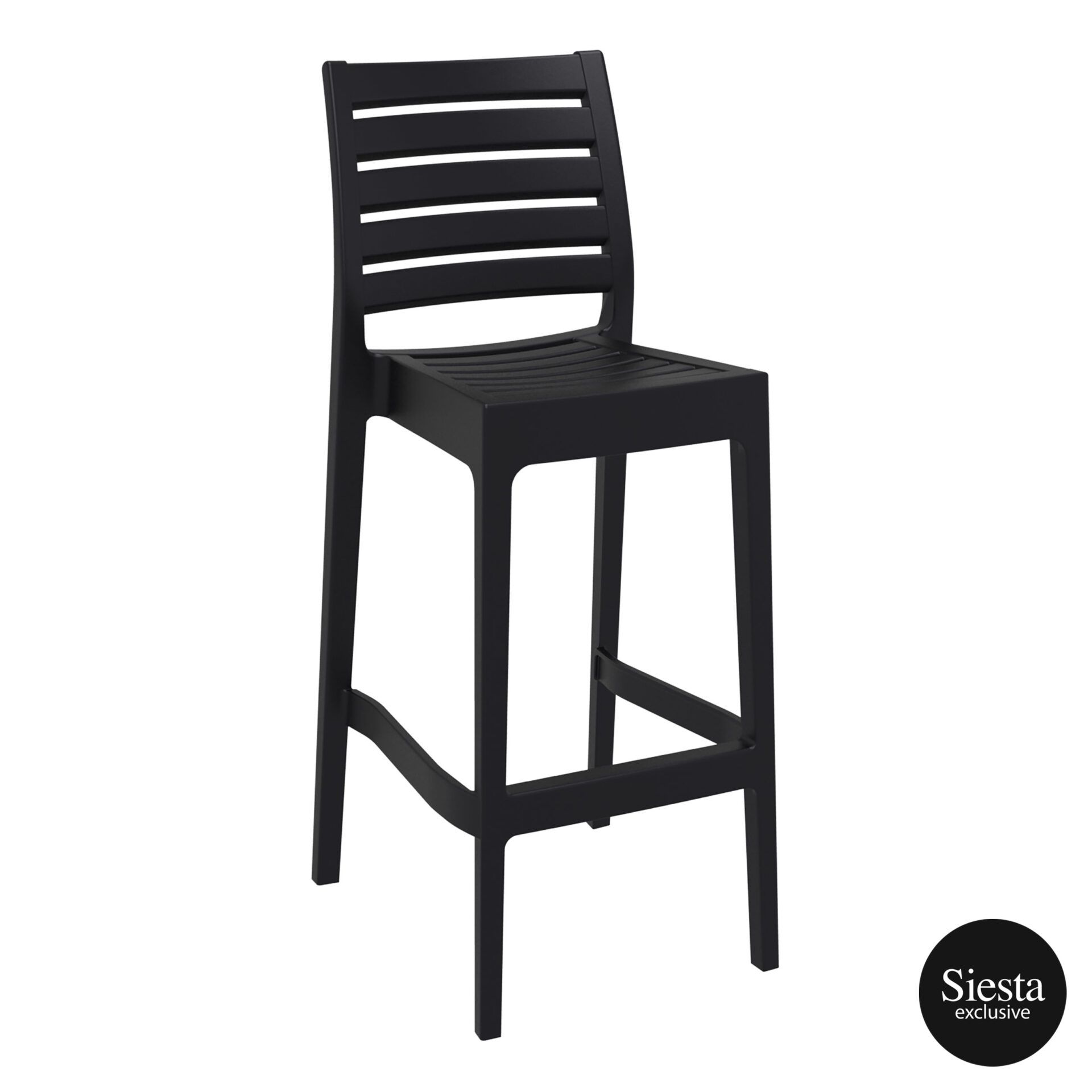 Outdoor Ares Barstool 75 black front side