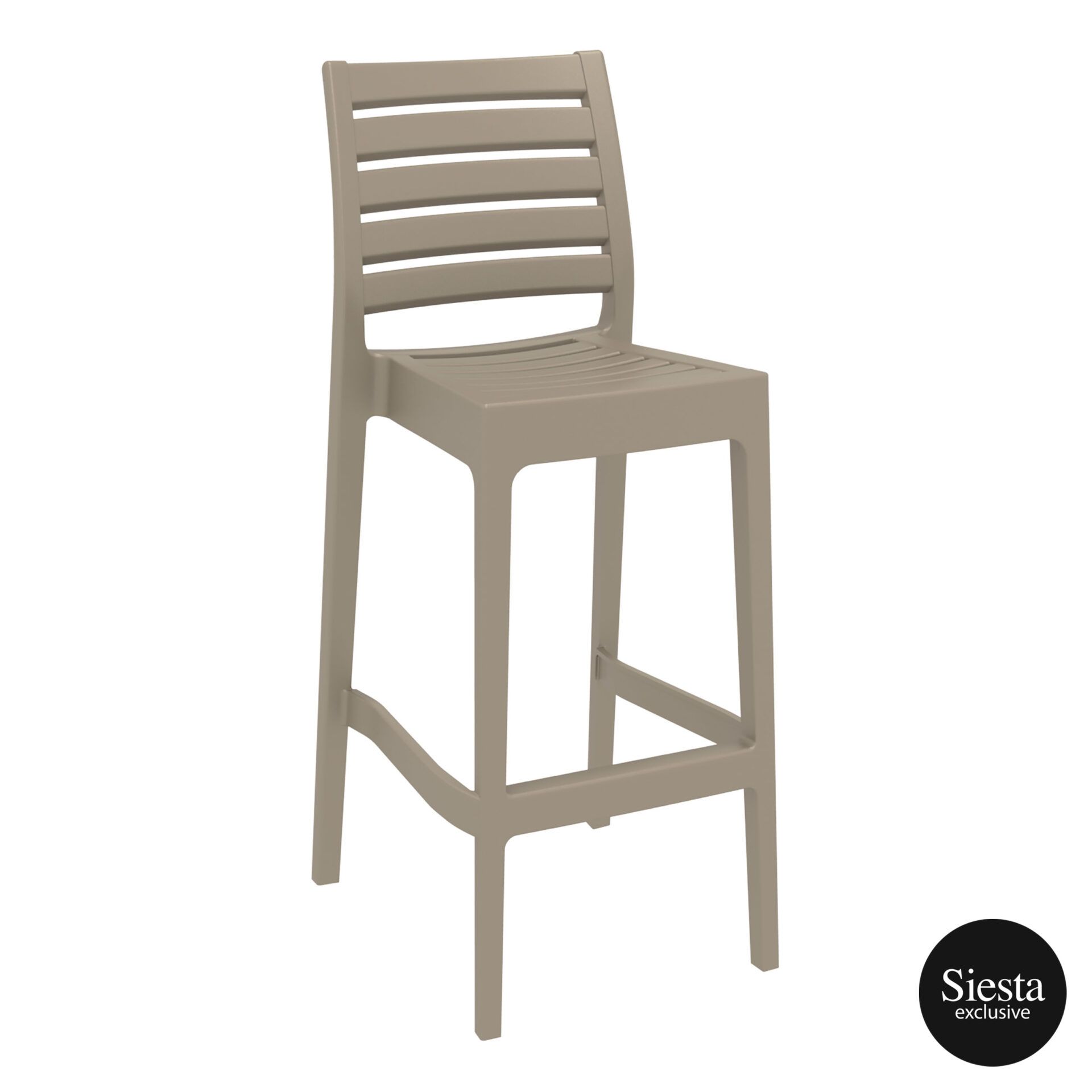 Outdoor Ares Barstool 75 taupe front side