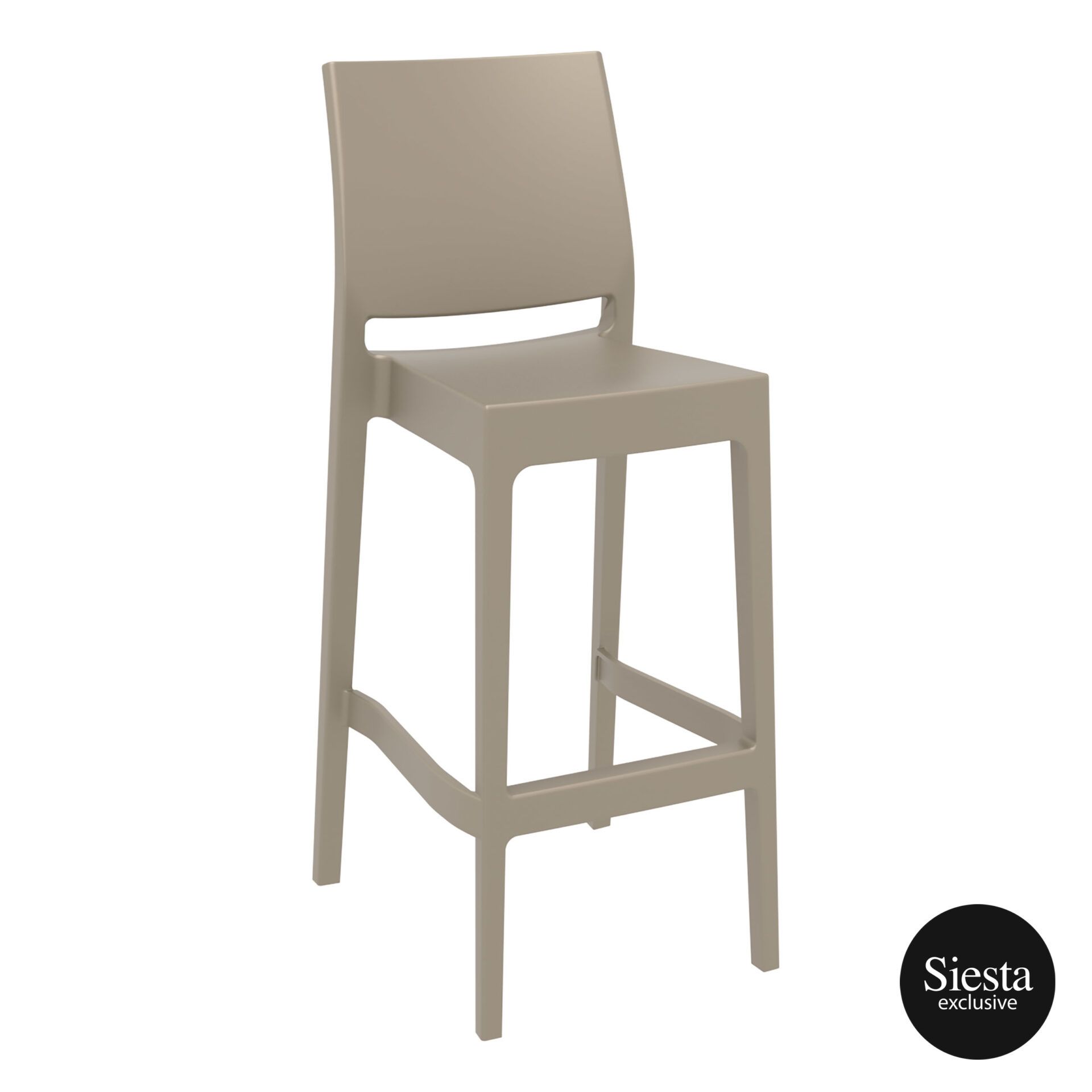 Outdoor Bar Maya Barstool 75 taupe front side