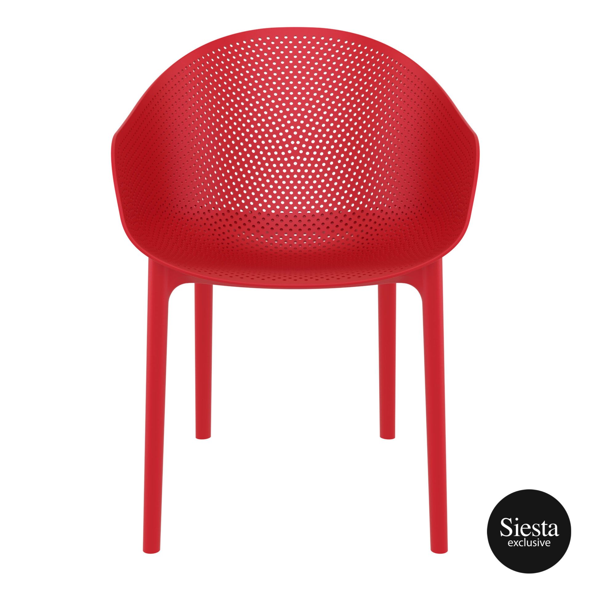 outdoor seating polypropylene sky chair red front 1