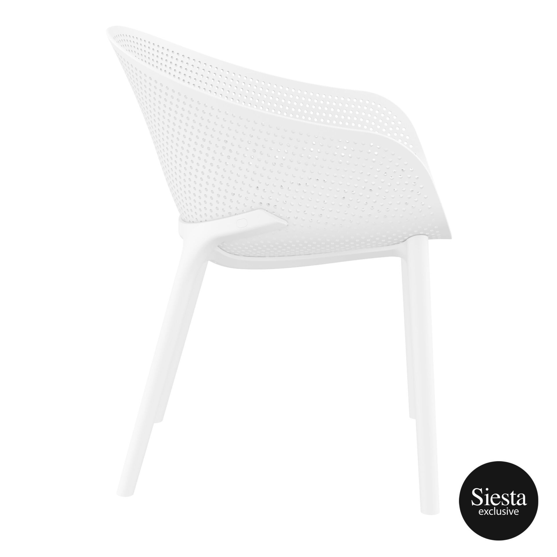 outdoor seating polypropylene sky chair white side 1