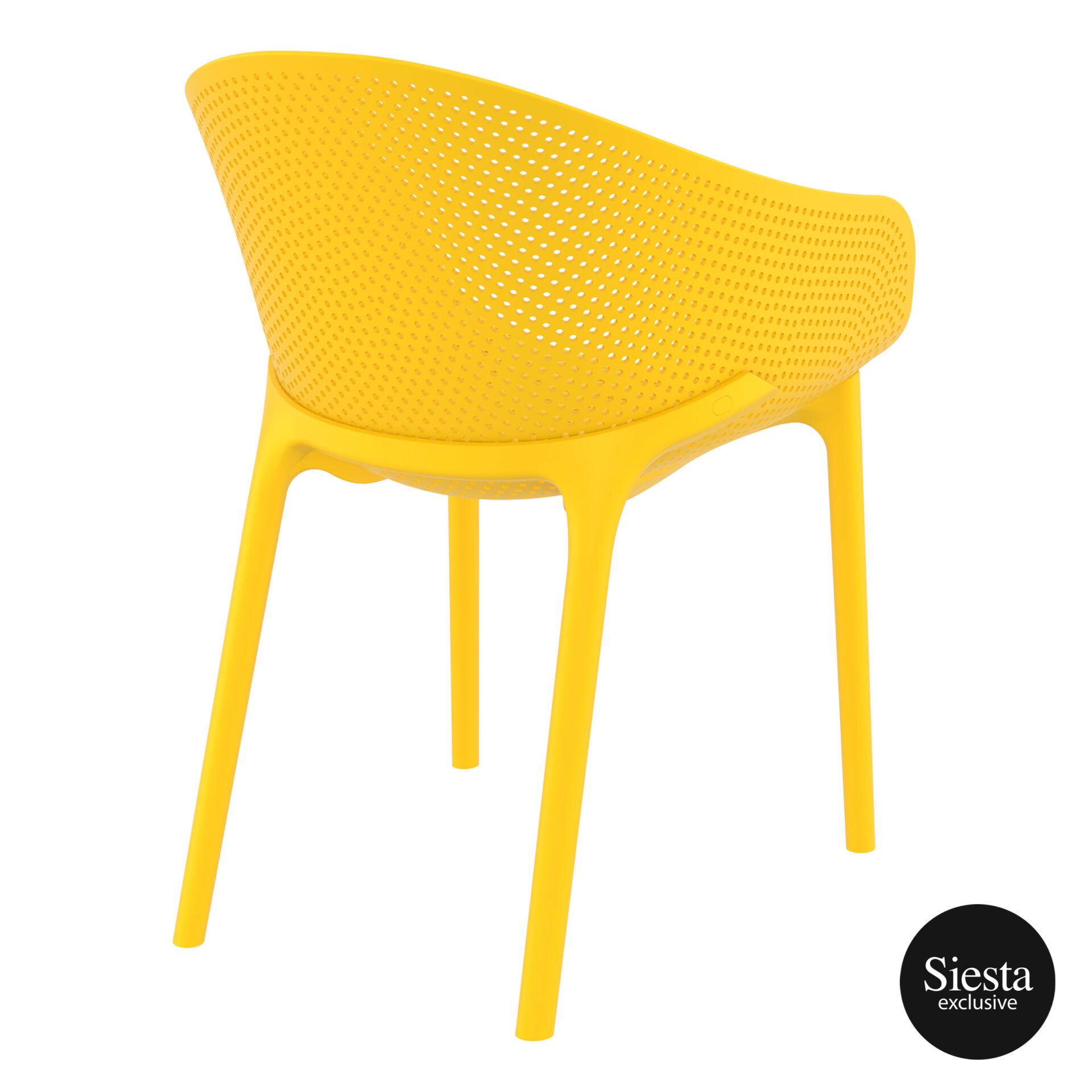 outdoor seating polypropylene sky chair yellow back side 1
