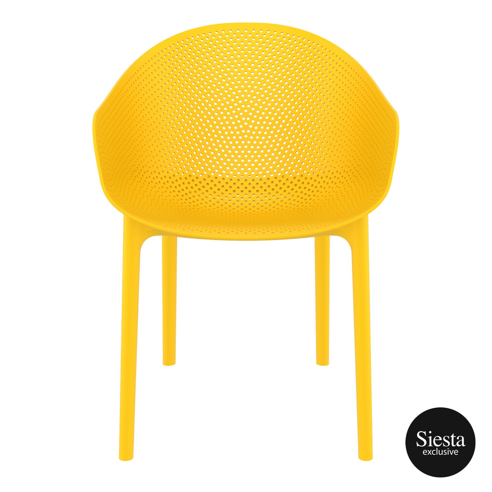 outdoor seating polypropylene sky chair yellow front 1