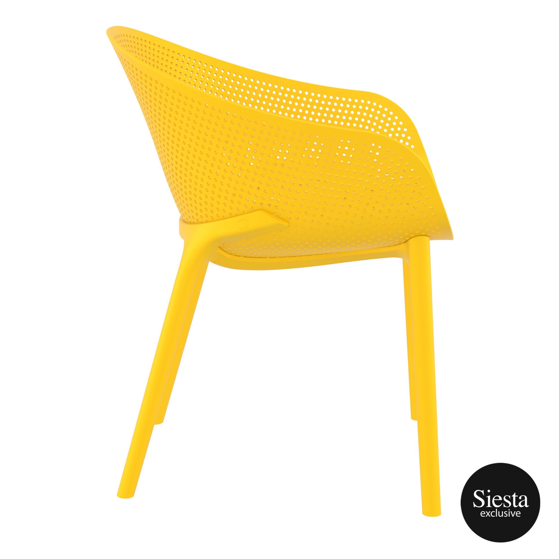 outdoor seating polypropylene sky chair yellow side 1