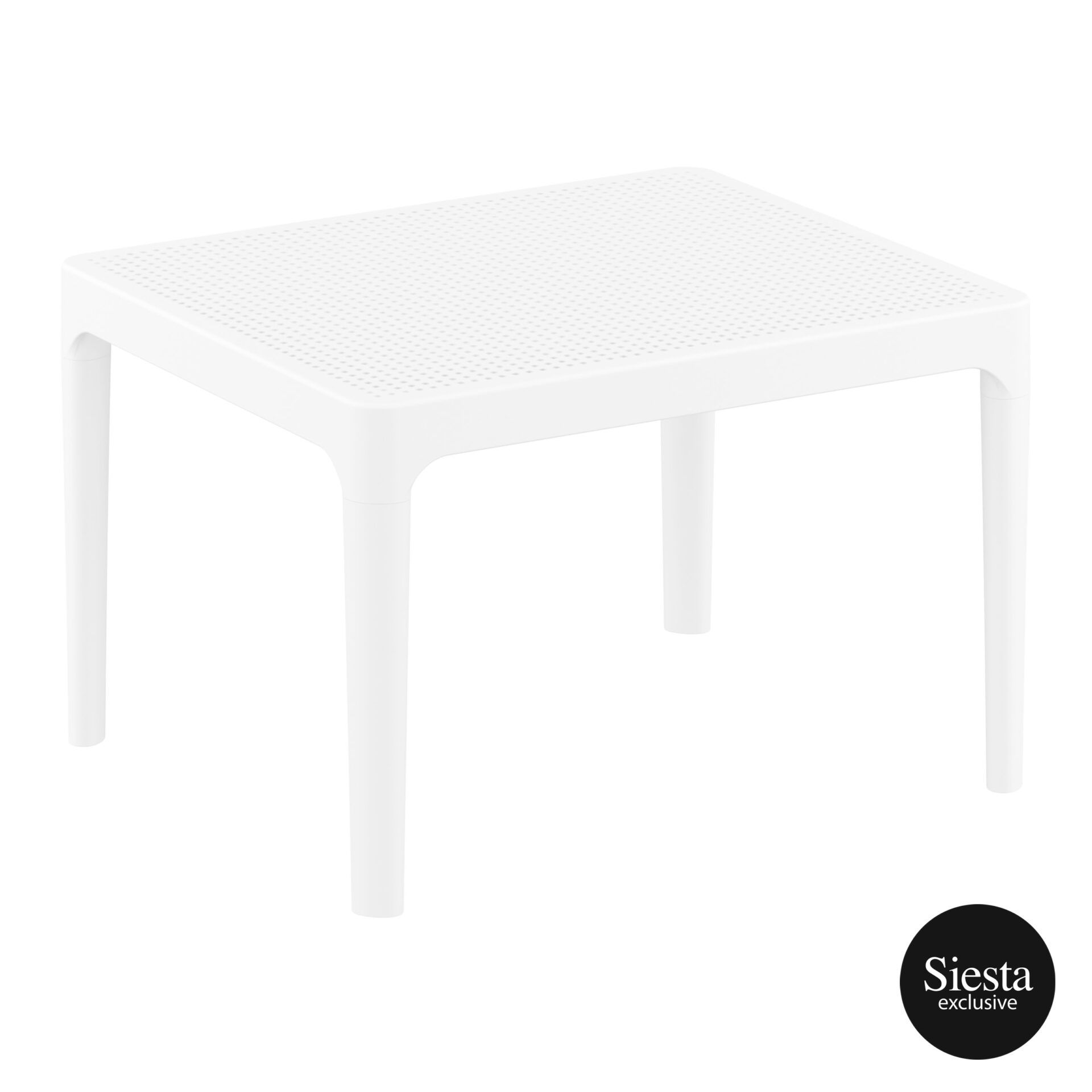 Polypropylene Outdoor Sky Side Table white front side