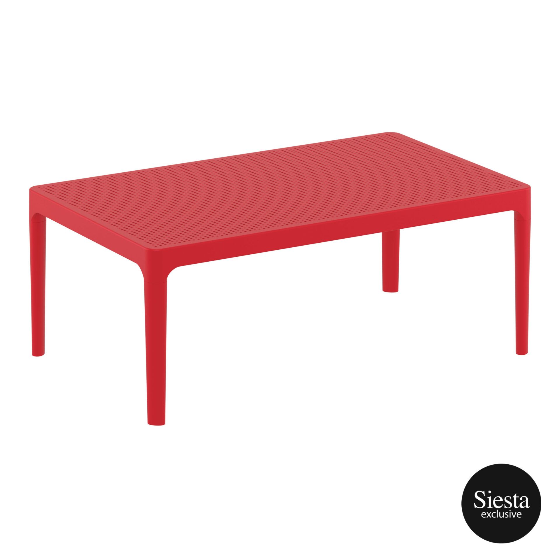 polypropylene outdoor sky lounge coffee table red front side 1