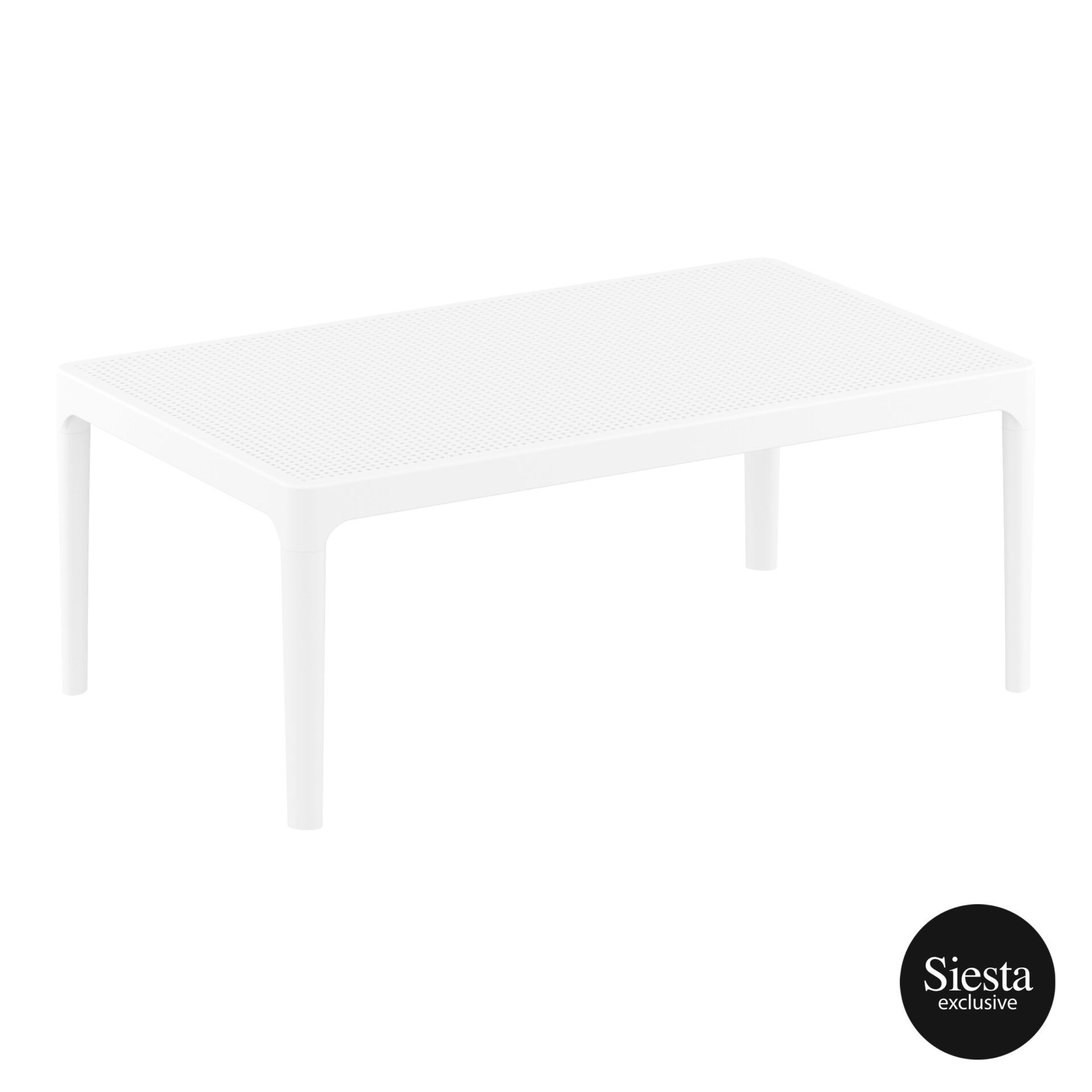 polypropylene outdoor sky lounge coffee table white front side 1
