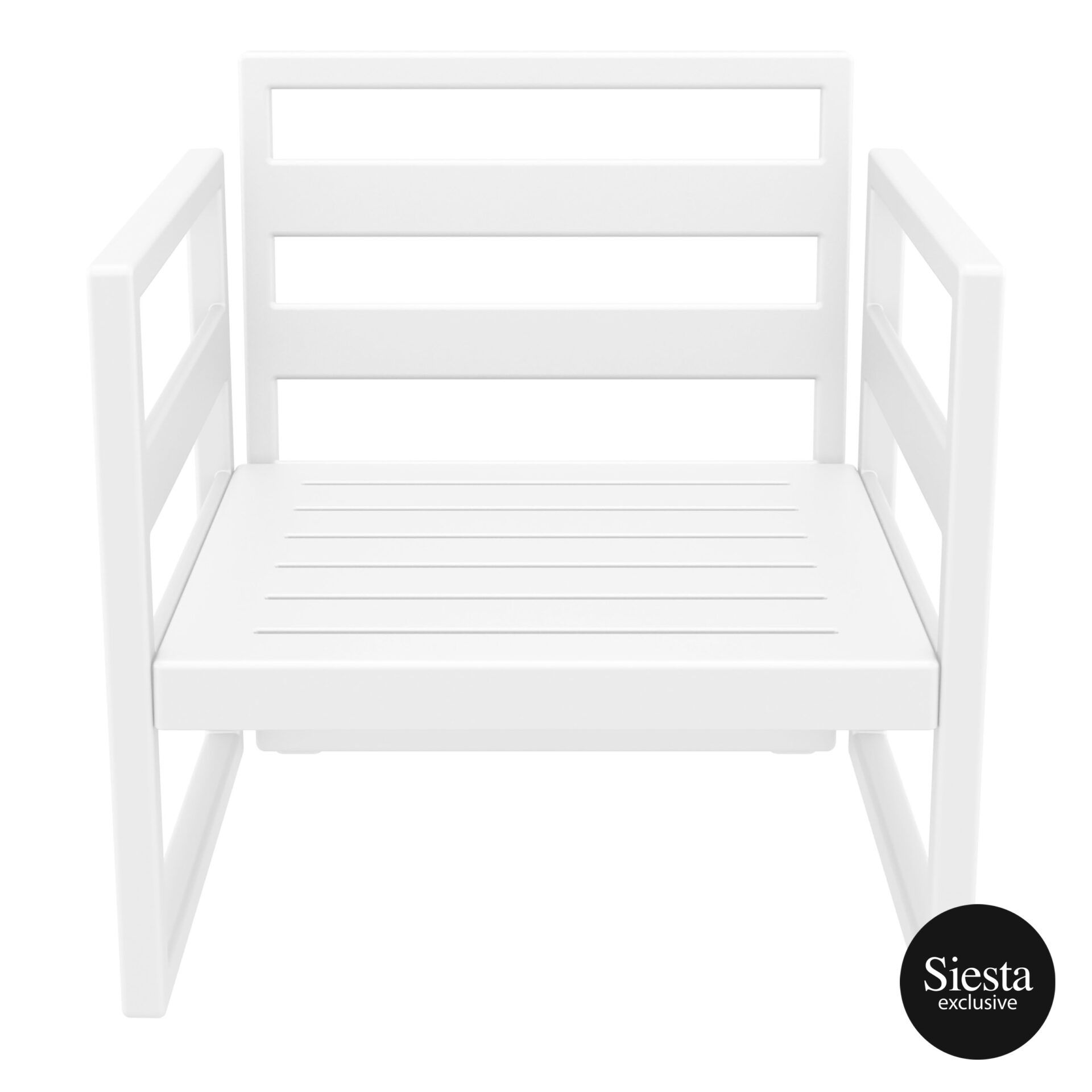 mykonos resort lounge armchair white front 1