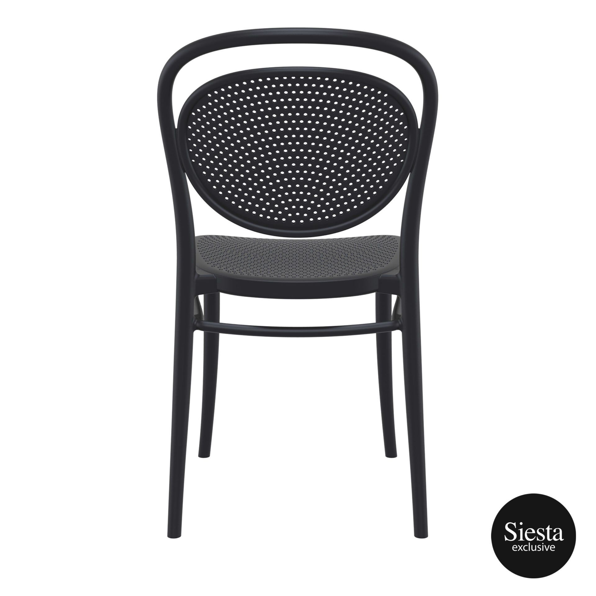 restaurant plastic dining marcel chair black back 1