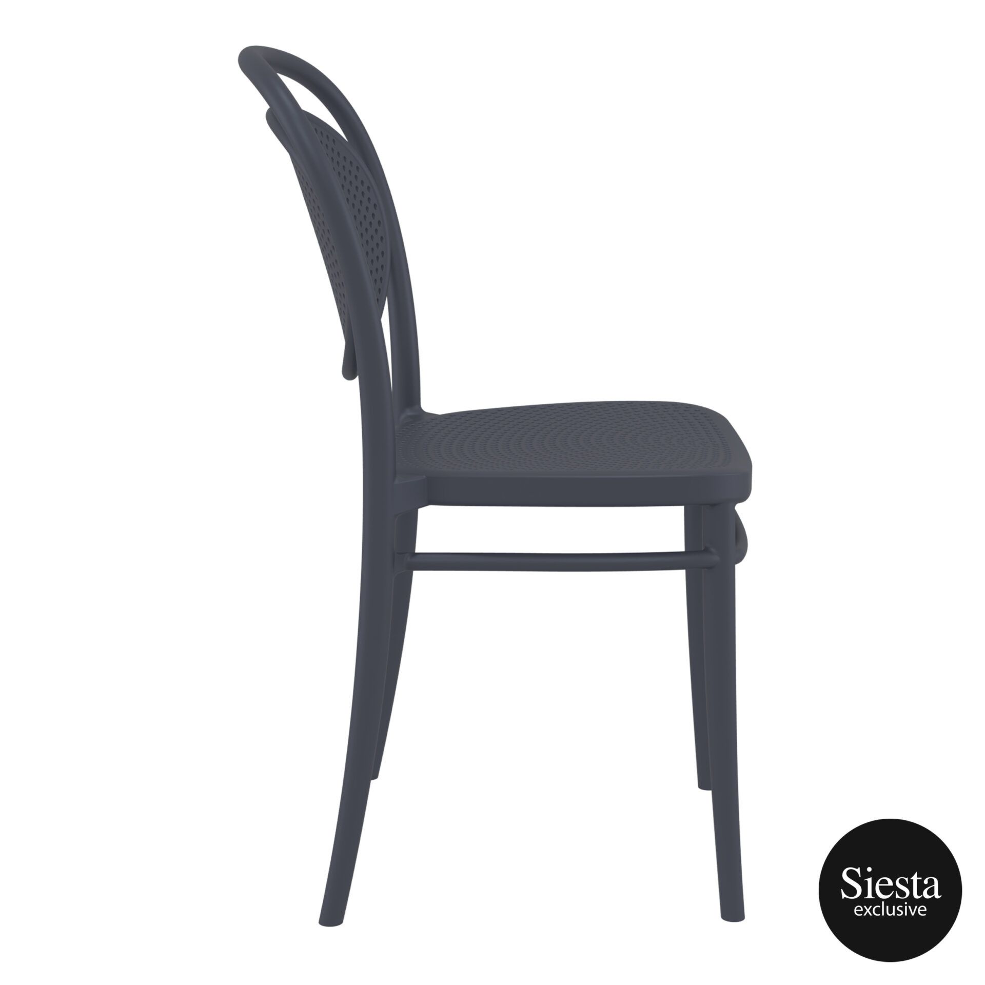 restaurant plastic dining marcel chair darkgrey side 2