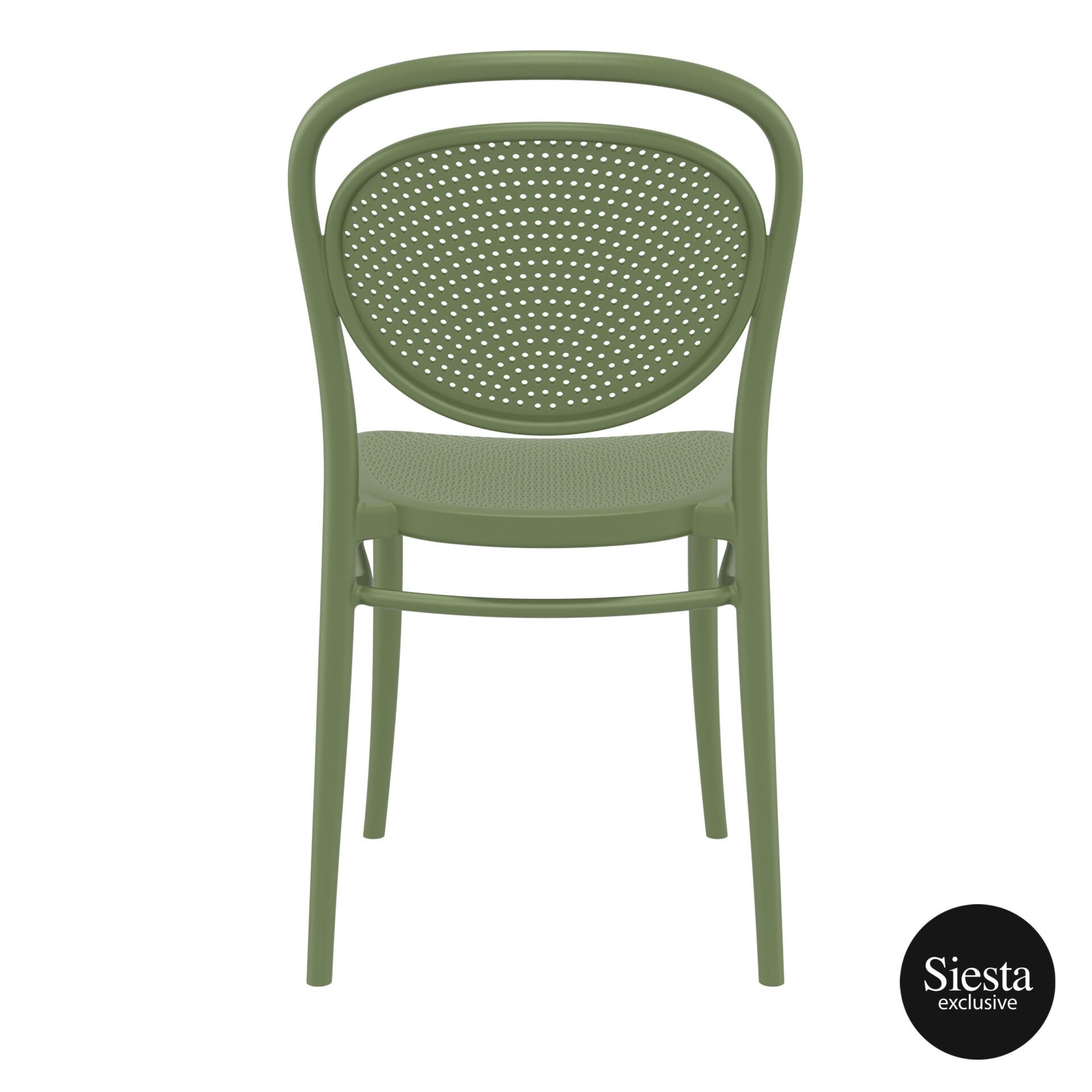 restaurant plastic dining marcel chair olive green back 1
