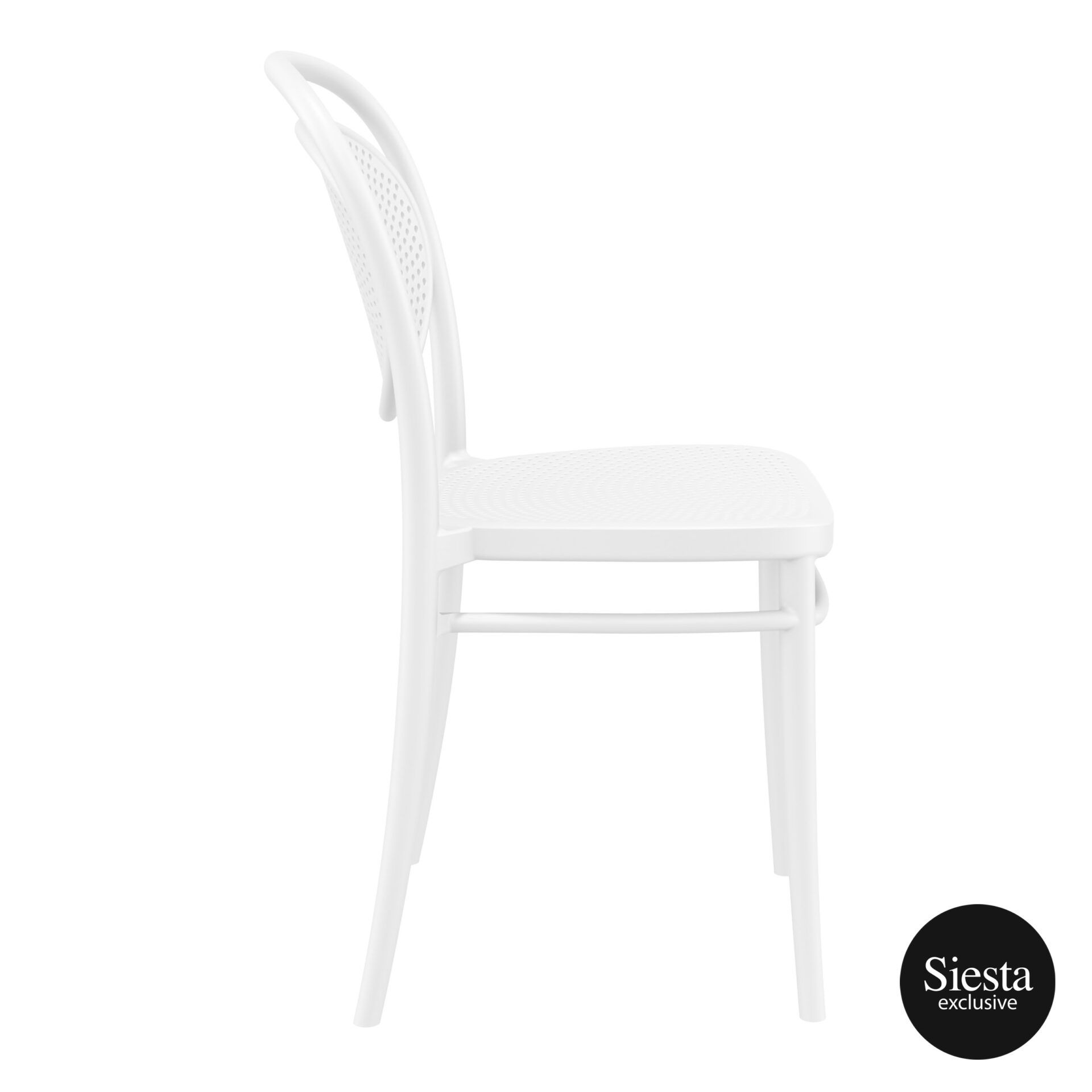 restaurant plastic dining marcel chair white side 1
