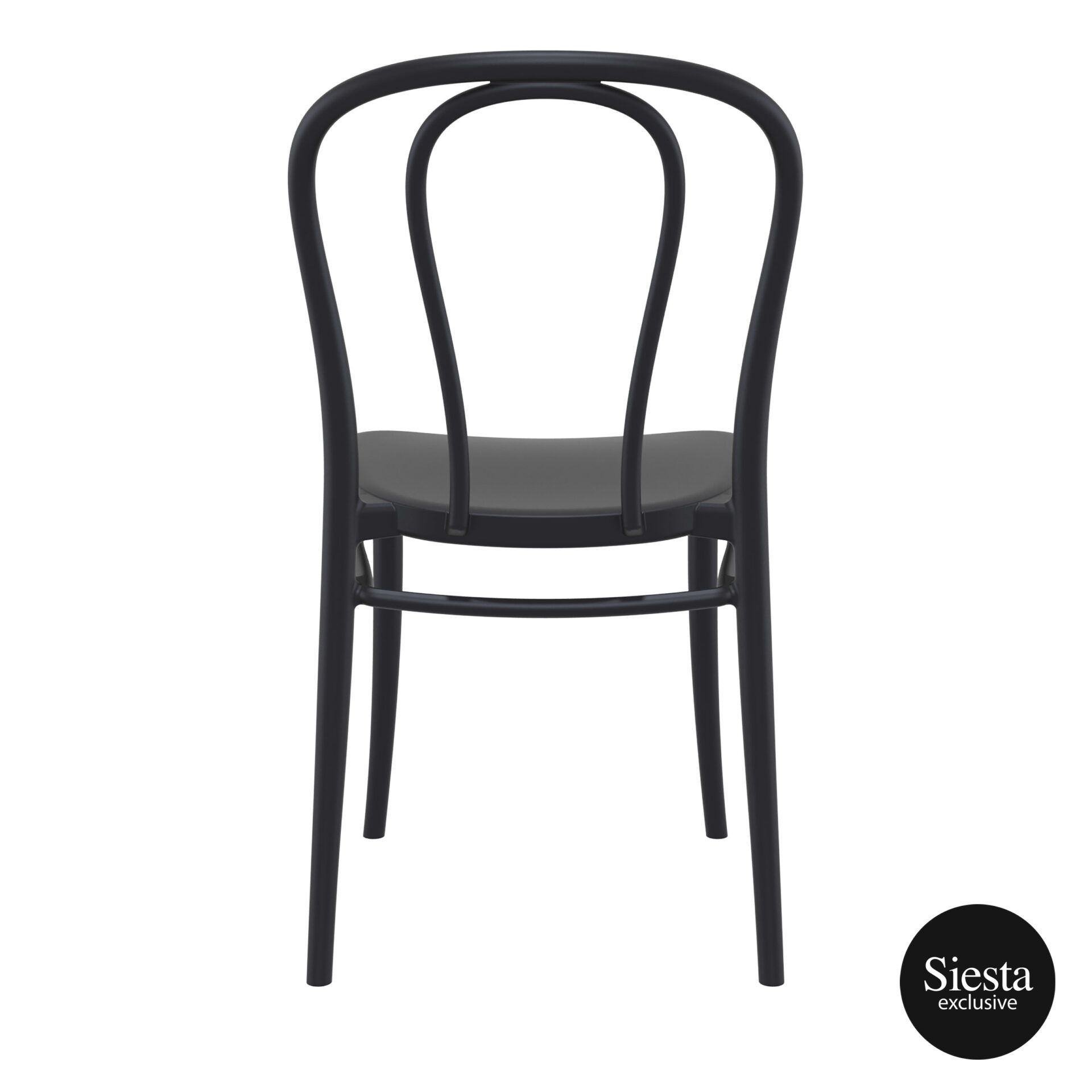 restaurant seating polypropylene victor chair black back 1