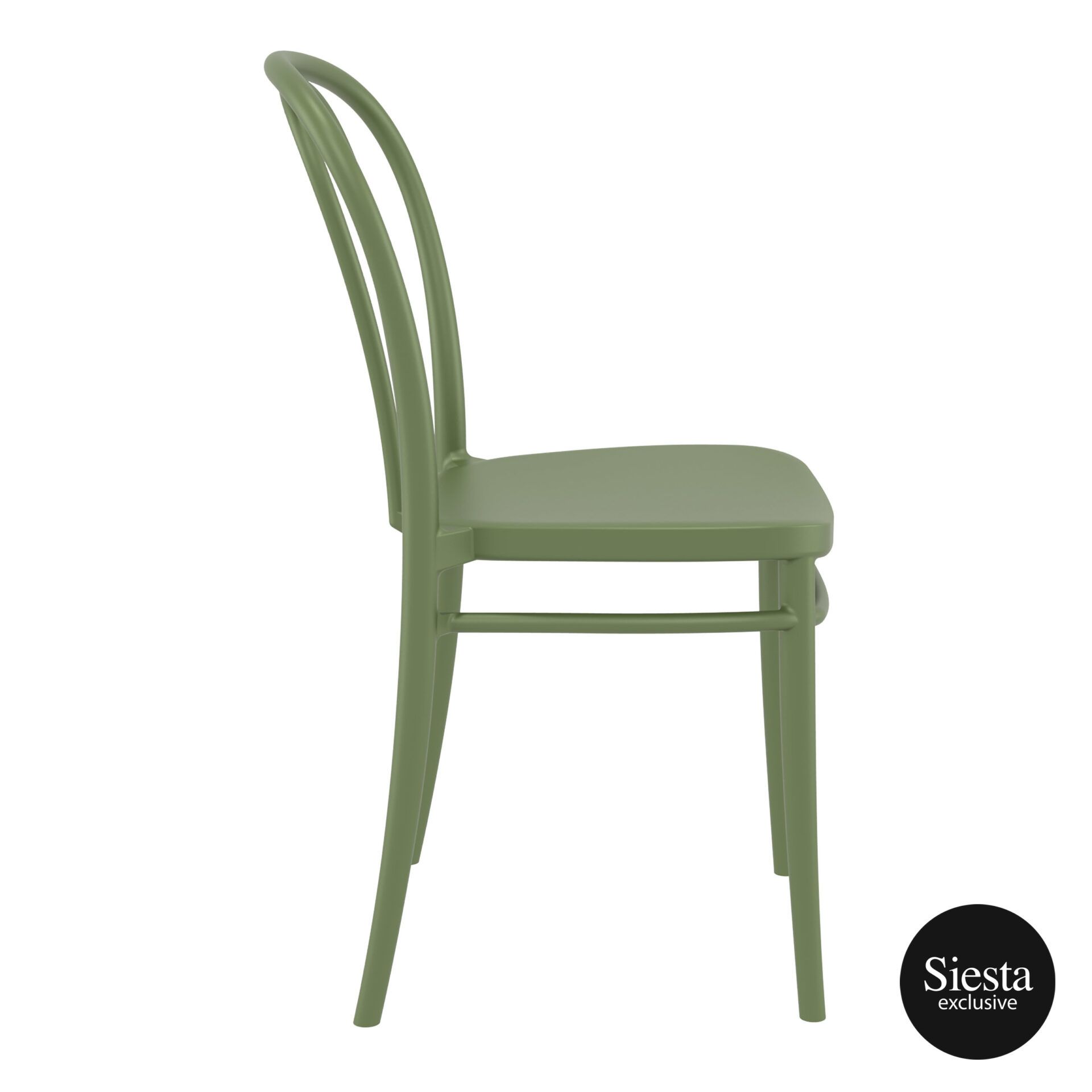 restaurant seating polypropylene victor chair olive green side 1