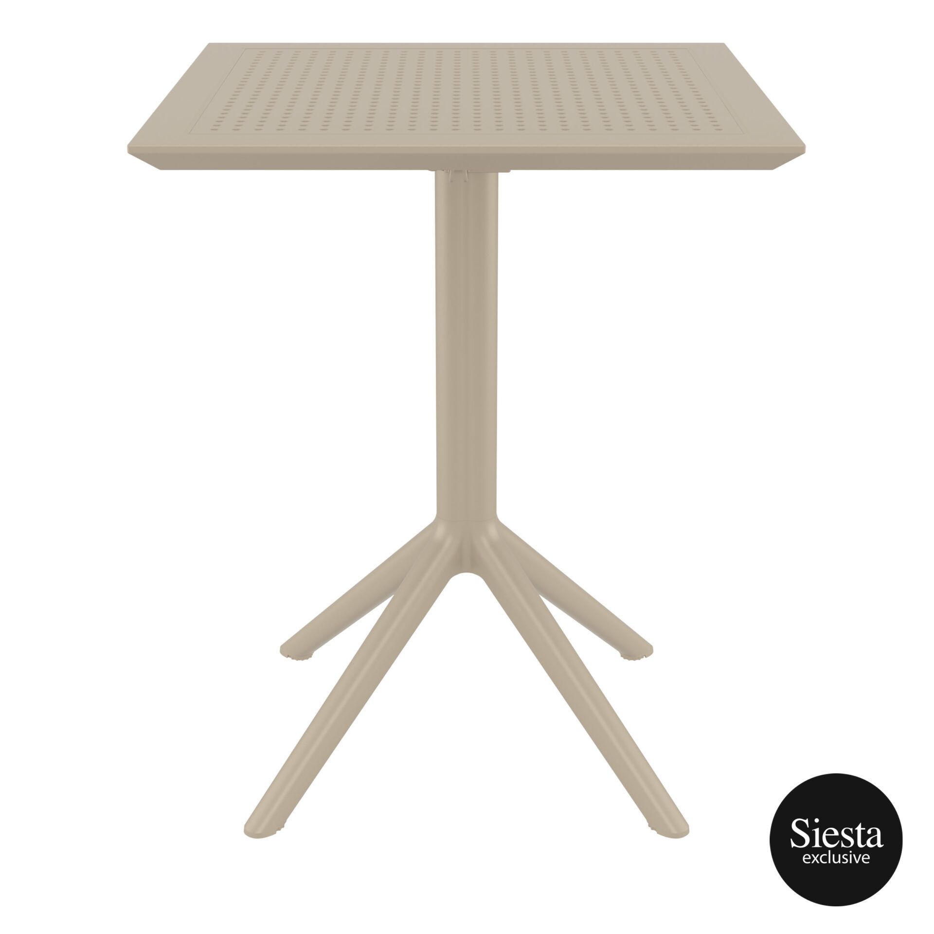 Polypropylene Outdoor Sky Folding Table 60 taupe front