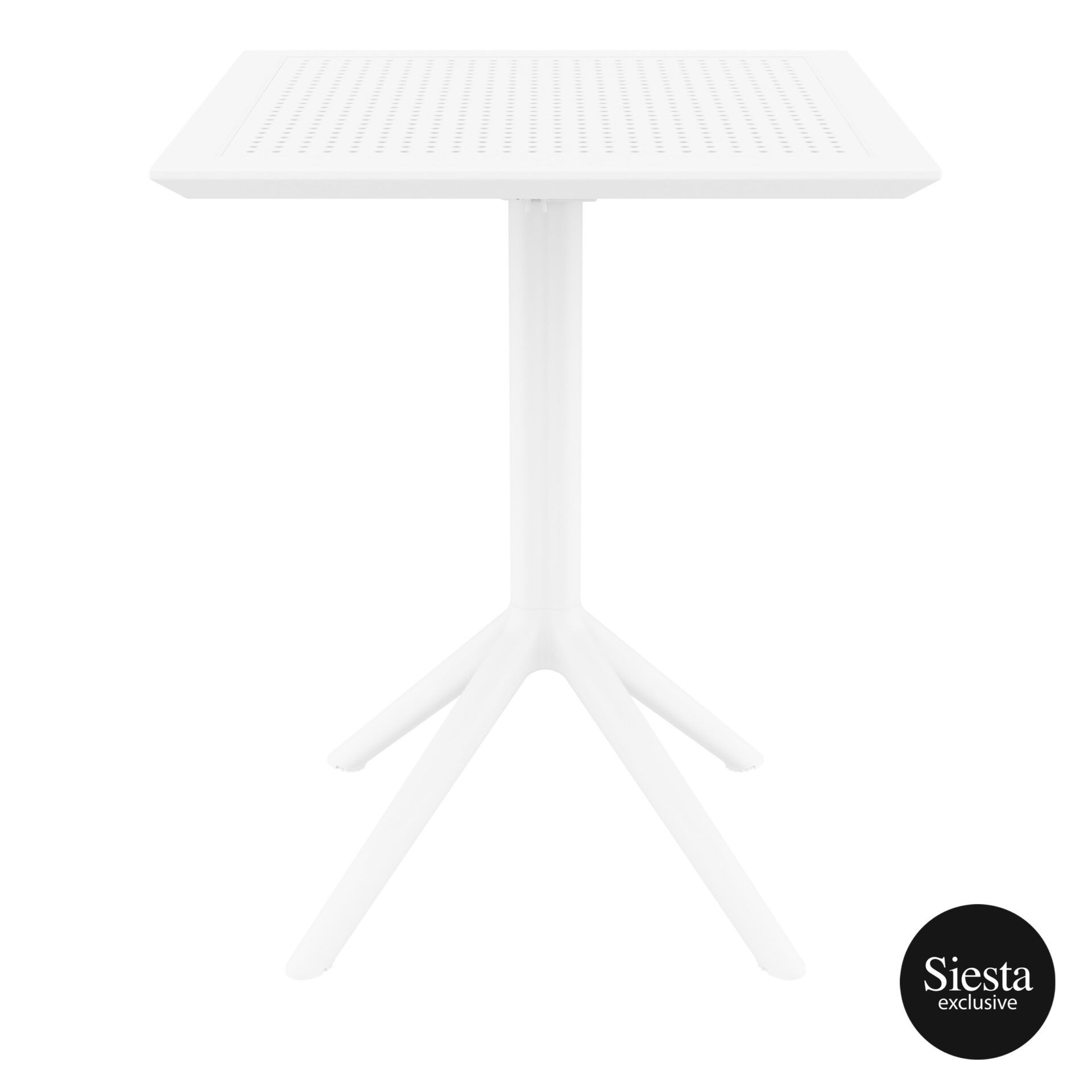 polypropylene outdoor sky folding table 60 white front