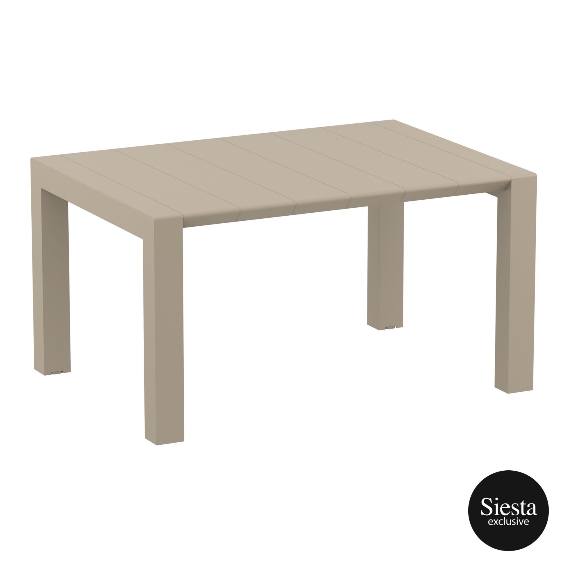 010 vegas table 140 taupe front side