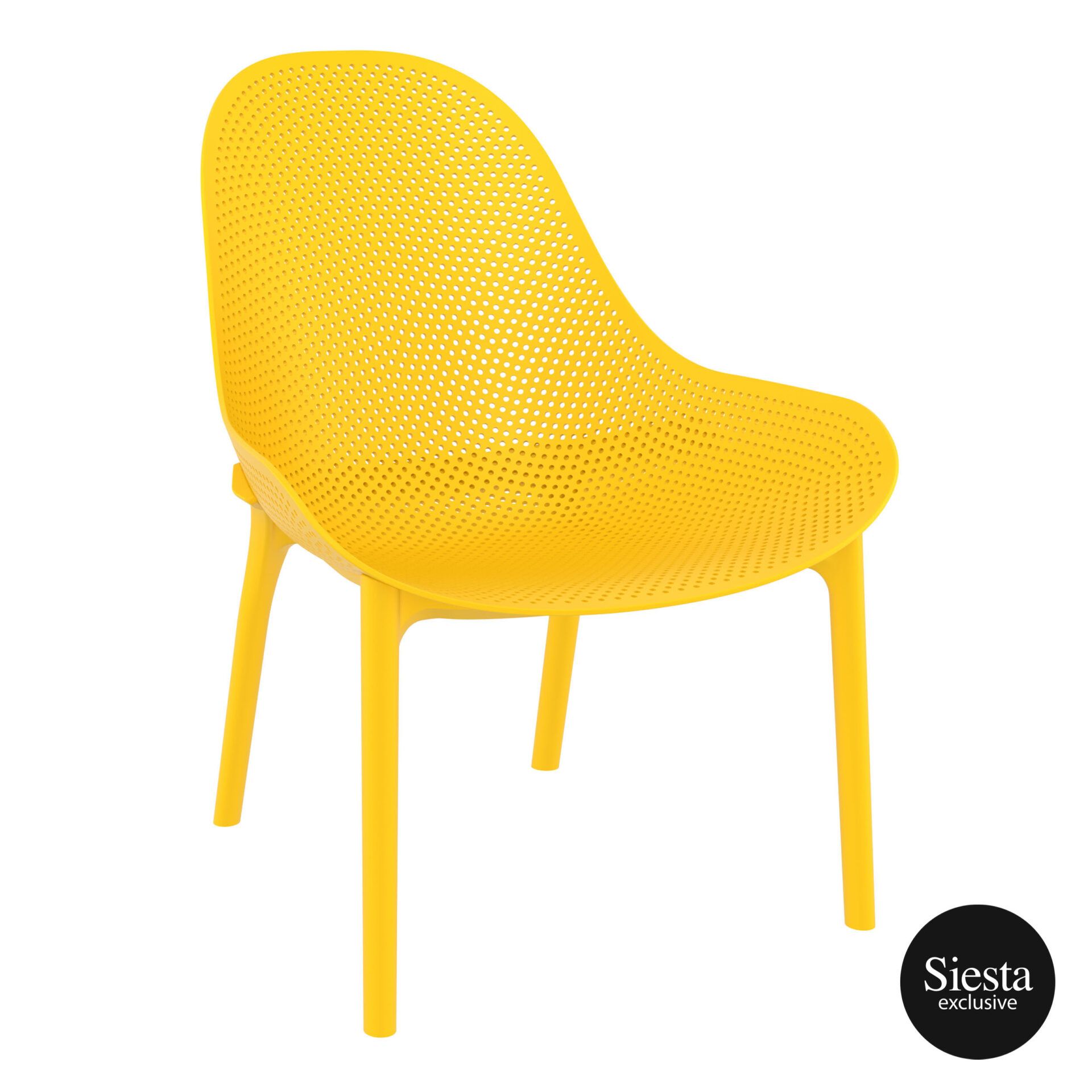 Outdoor Seating Polypropylene Sky Lounge yellow front side