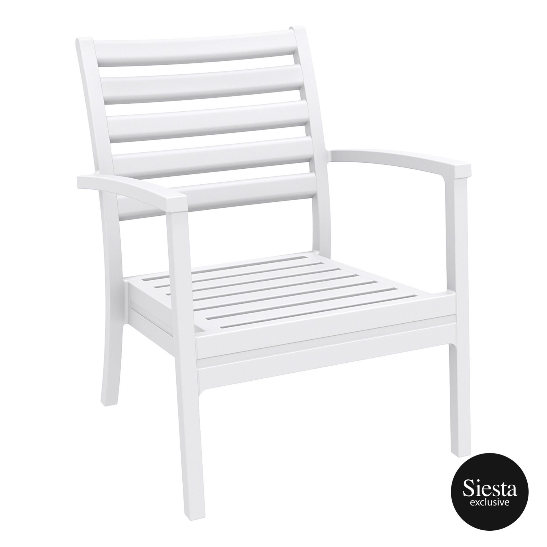 dining artemis armchair xl white front side