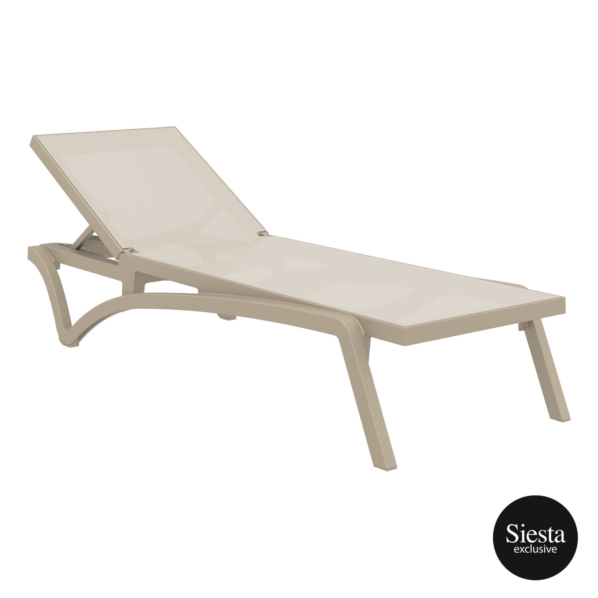 pool deck commercial pacific sunlounger taupe taupe front side