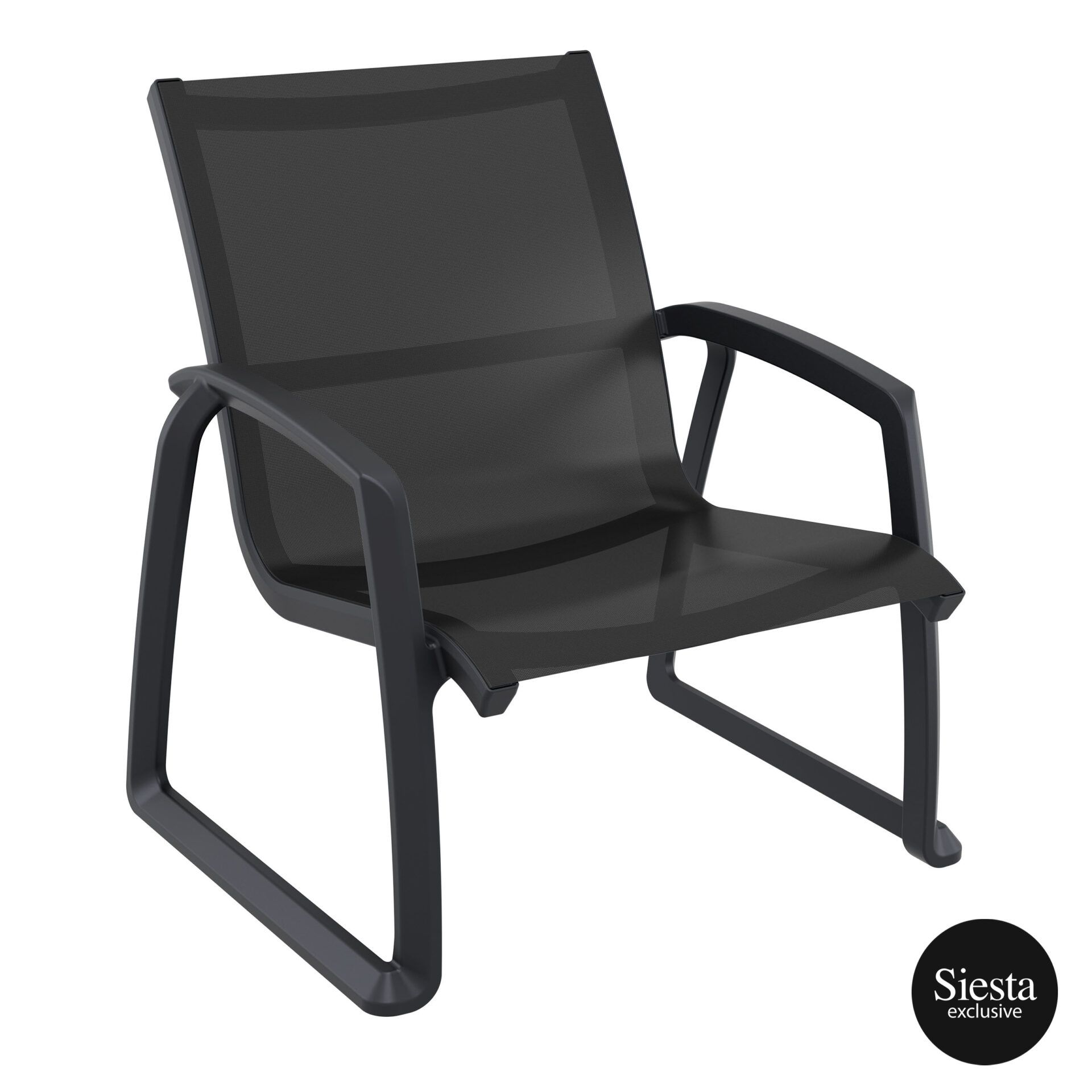 004 pacific lounge armchair black black front side