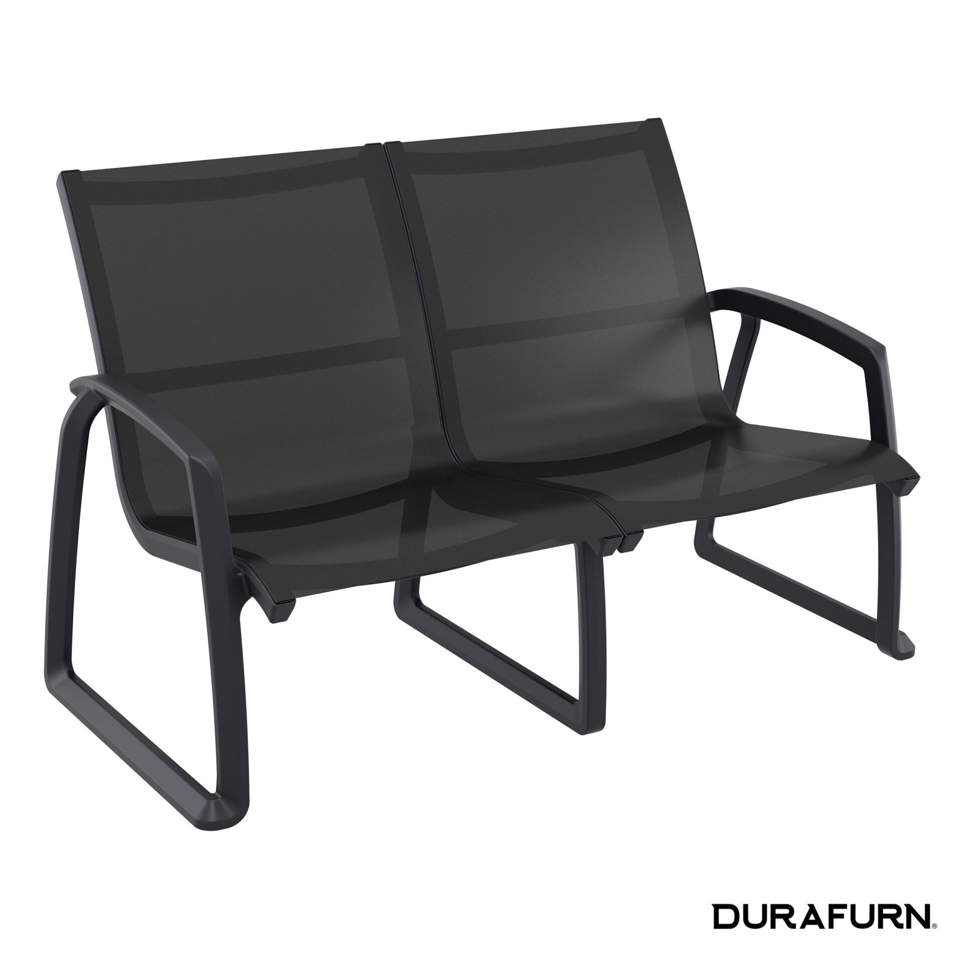 004 pacific lounge sofa armchair black black front side