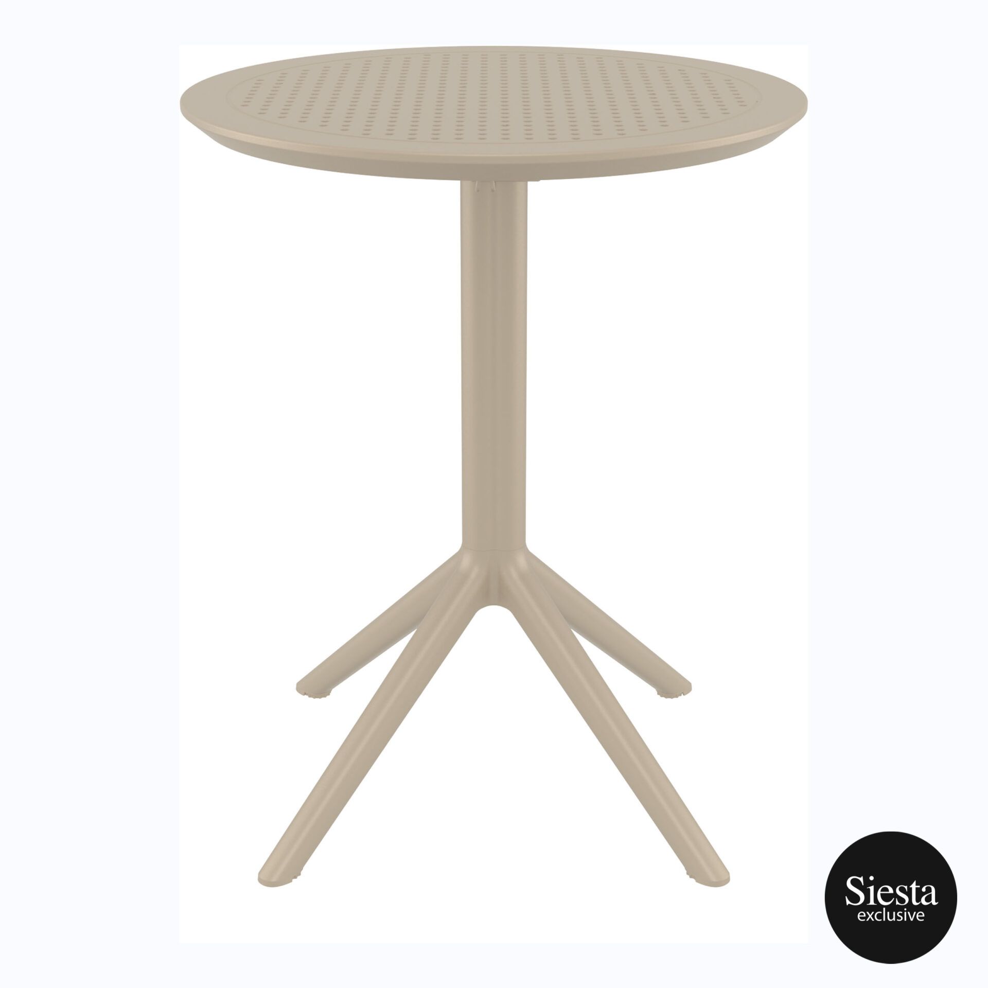 017 sky folding table 60 Y taupe front