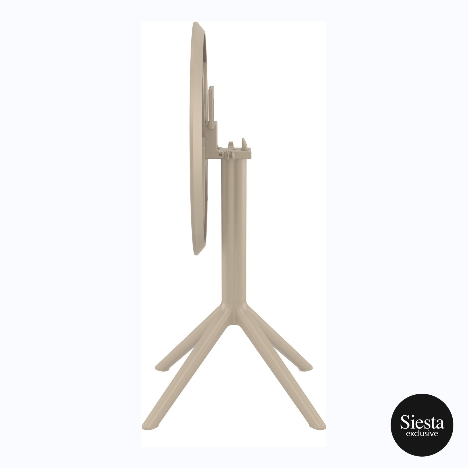 024 sky folding table 60 Y taupe K side