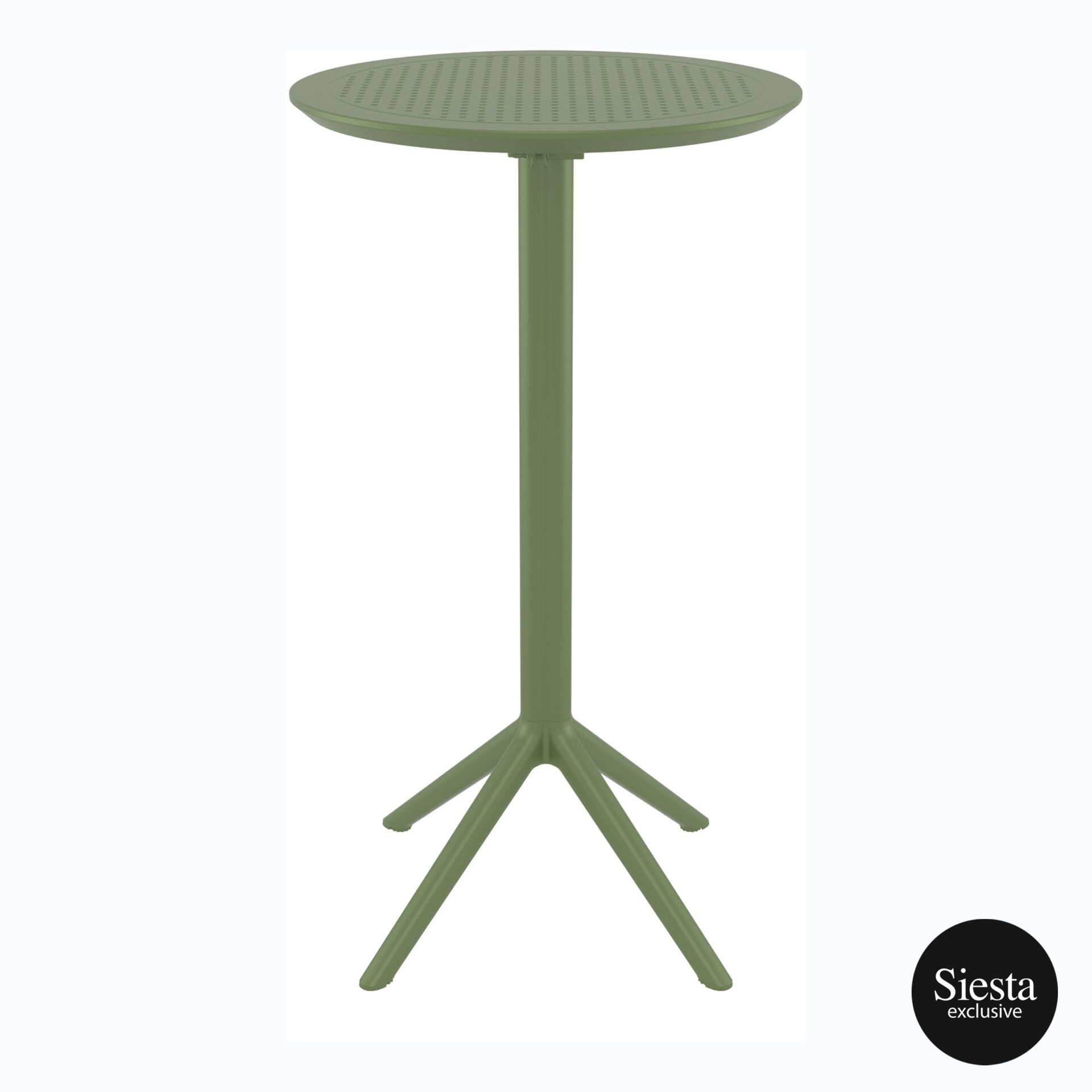 033 sky folding table bar 60 Y olive green front