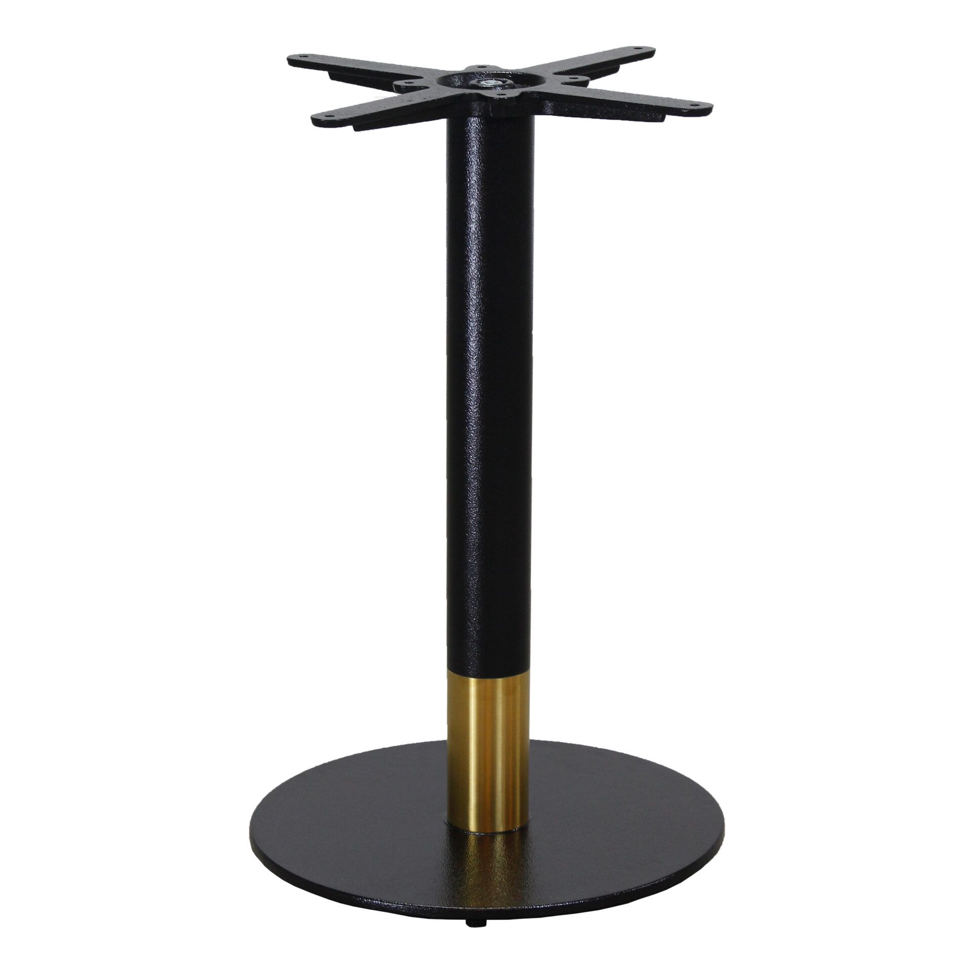 Disco Table Base Black with Gold Flec 450