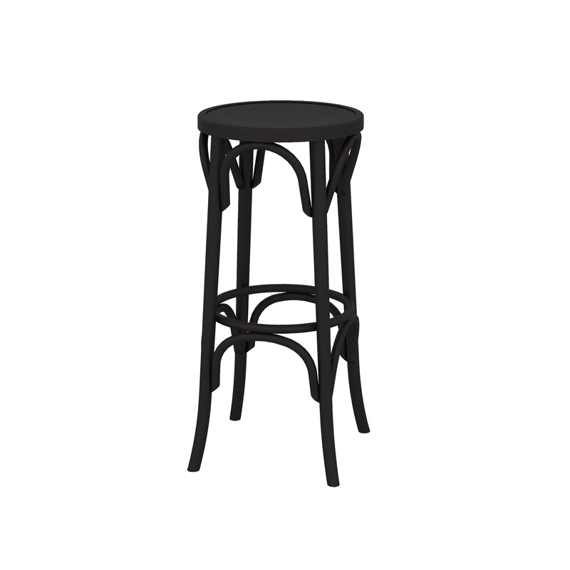 Paged Backless Stool Black