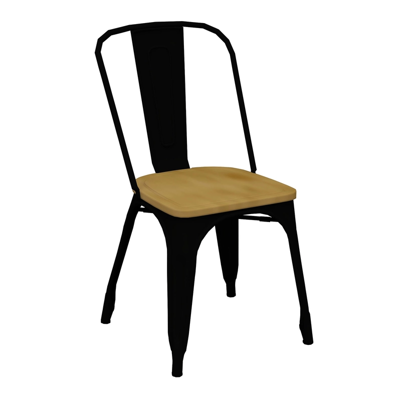Riviera Chair Black Timber Seat